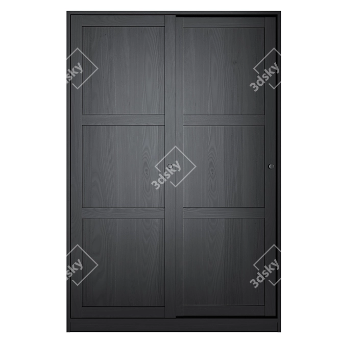 Functional IKEA Rakkestad Wardrobe 3D model image 2