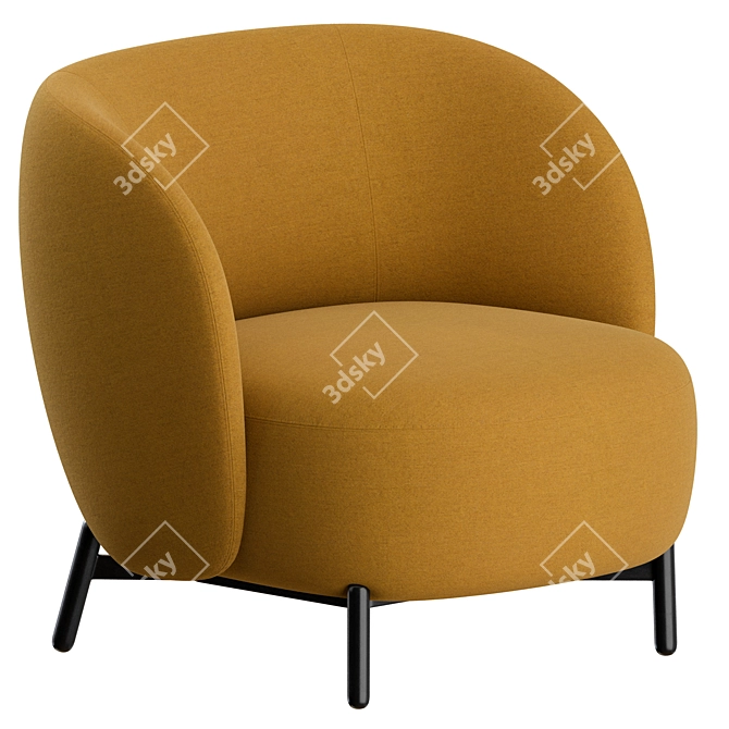 Sleek Lunam Armchair: Contemporary Comfort by Kartell 3D model image 1