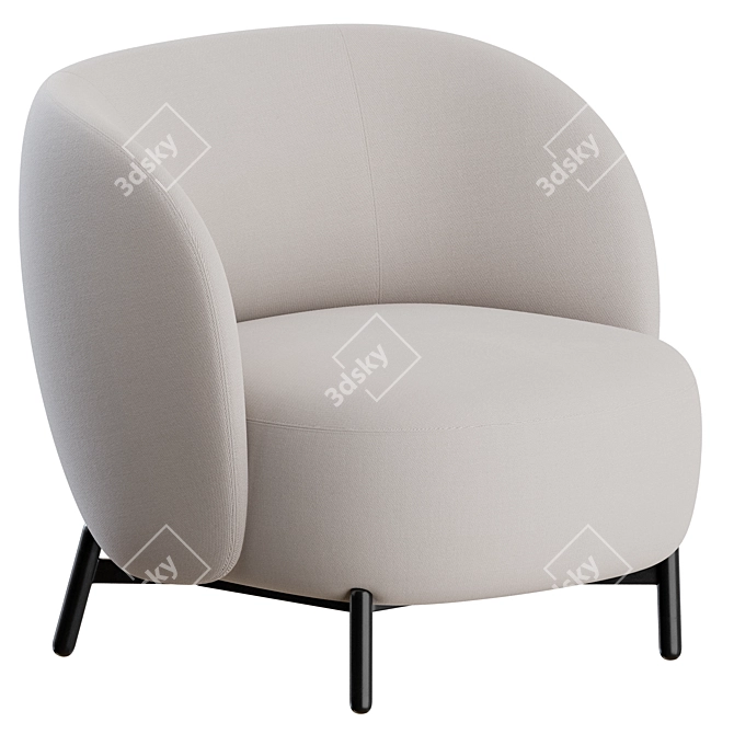 Sleek Lunam Armchair: Contemporary Comfort by Kartell 3D model image 2