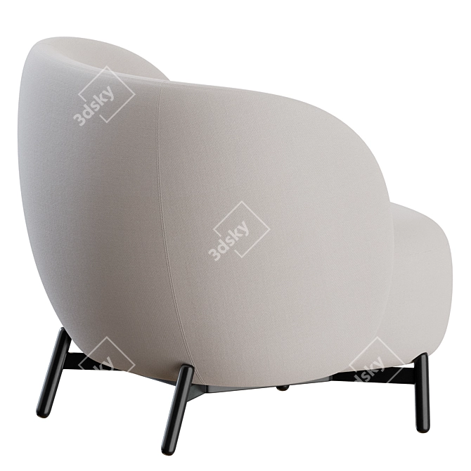 Sleek Lunam Armchair: Contemporary Comfort by Kartell 3D model image 6