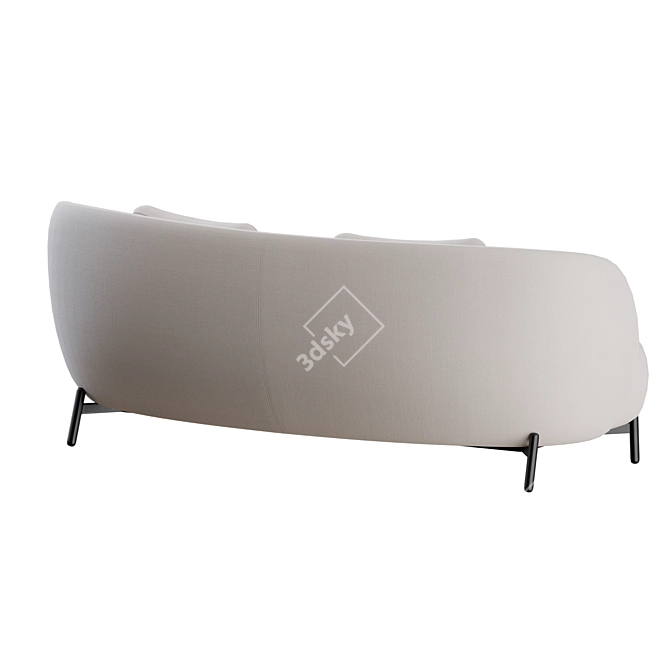 Kartell Lunam Sofa: Modern Elegance for Your Space 3D model image 6