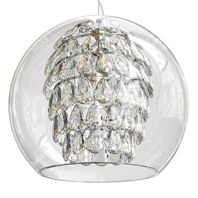 Crystal Globe Pendant Light 3D model image 1