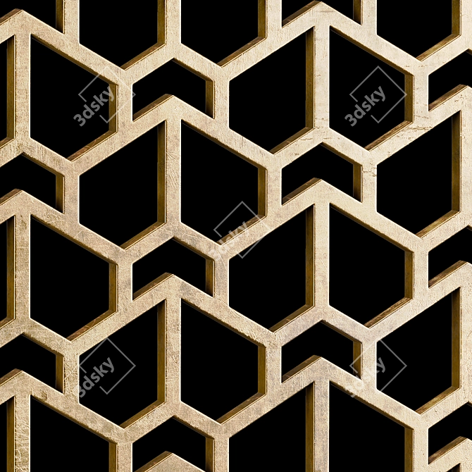 Square Decor Panels Set 3D model image 4