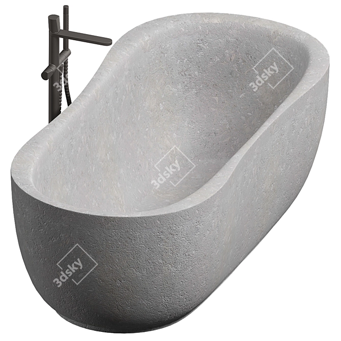 Elegant Stone Bathtub: Fida 3D model image 1