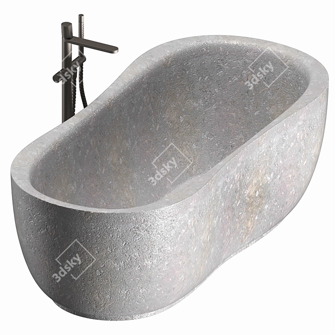 Elegant Stone Bathtub: Fida 3D model image 8