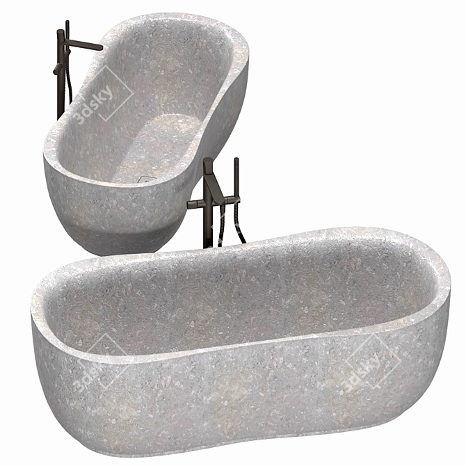 Elegant Stone Bathtub: Fida 3D model image 11