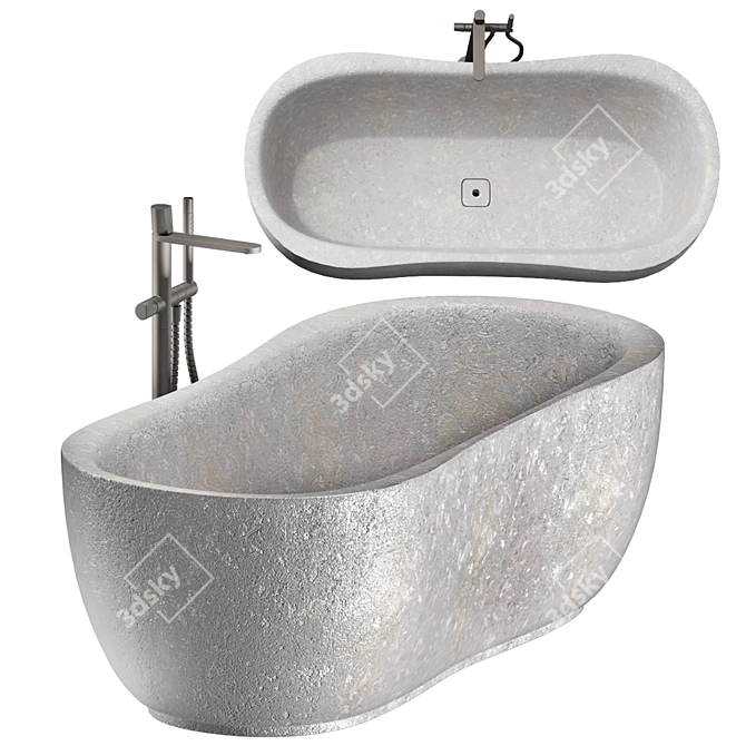 Elegant Stone Bathtub: Fida 3D model image 15