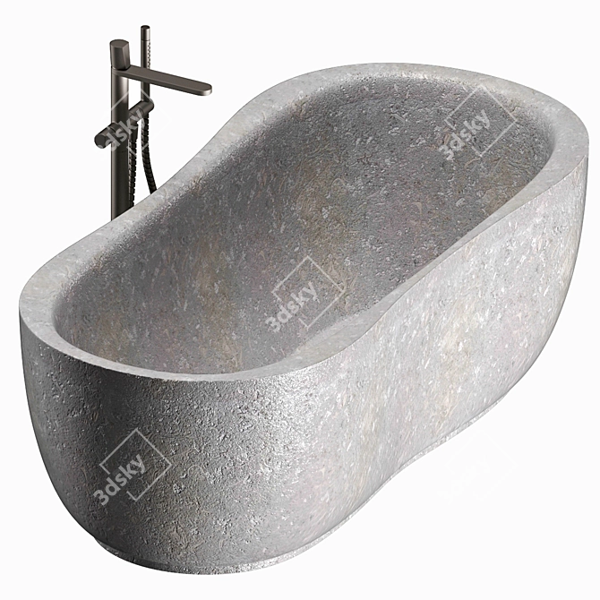 Elegant Stone Bathtub: Fida 3D model image 19