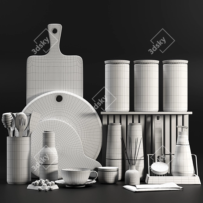 Elegant Kitchen Decor Collection 3D model image 6