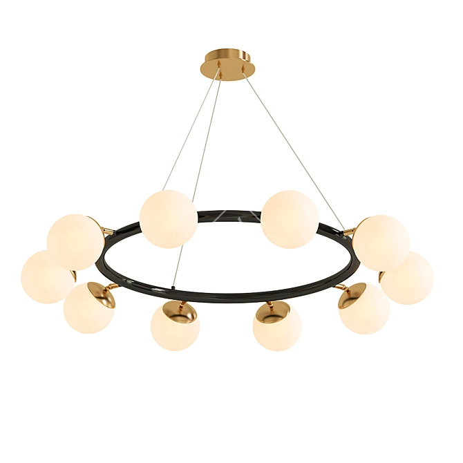 Ethereal Elegance String Chandelier 3D model image 1