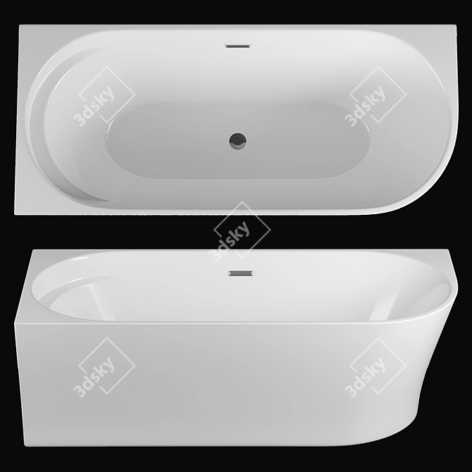 Luxury Acrylic Bath - BelBagno 3D model image 1