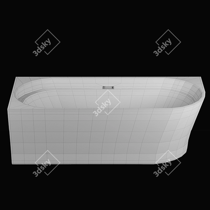 Luxury Acrylic Bath - BelBagno 3D model image 2