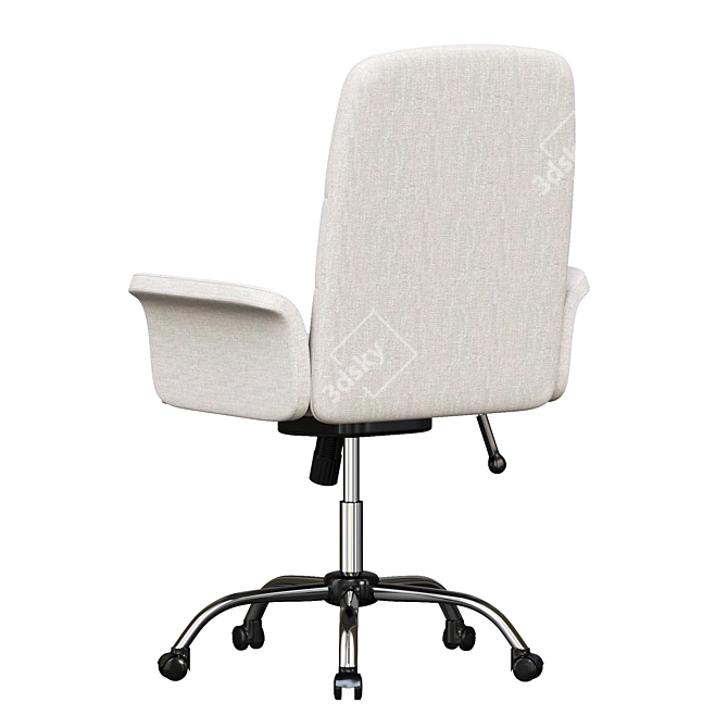 Elegant Fabric Office Chair 3D model image 4