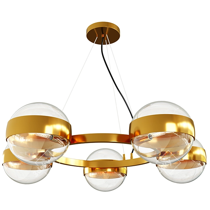 Sleek Bala Pendant Light 3D model image 1