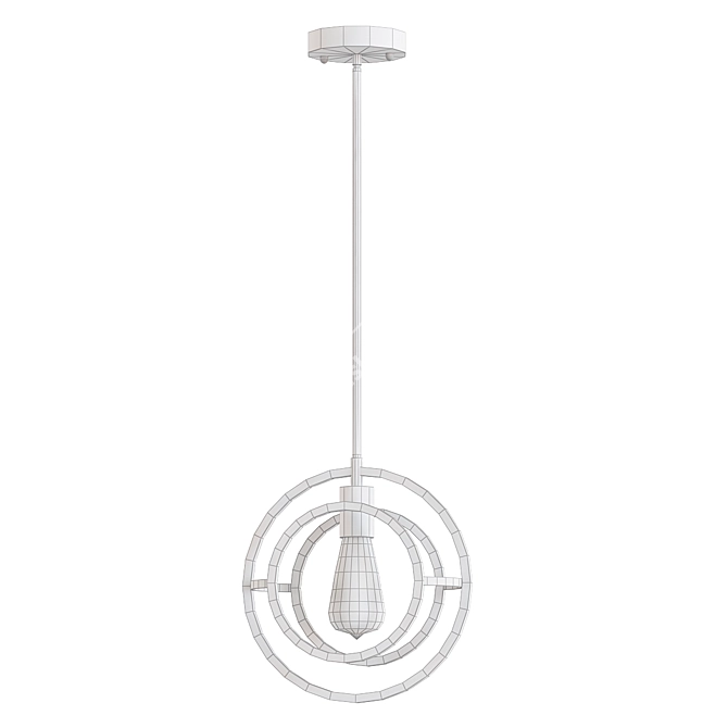 Elegant Geometric Pendant Light 3D model image 2