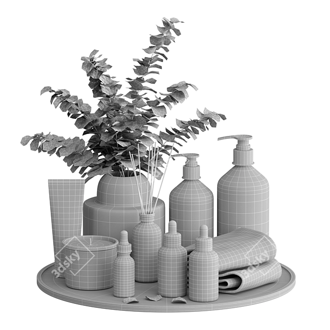 Bathroom Bliss Set - Modern  Stylish  Functional  Elegant 3D model image 4