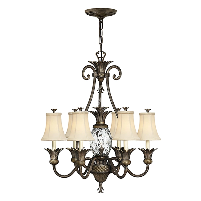 Title: Hinkley Plant7-PZ Chandelier: Graceful Elegance in Polished Bronze 3D model image 1