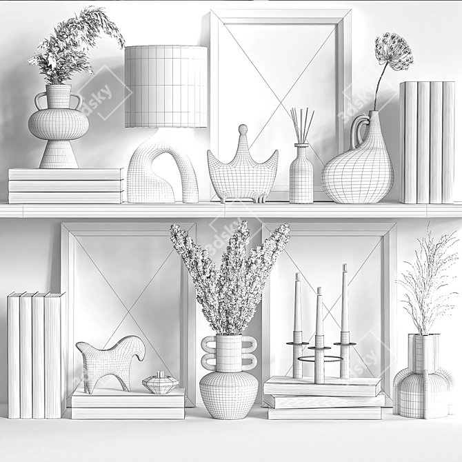 Elegant Decor Set 21 3D model image 6