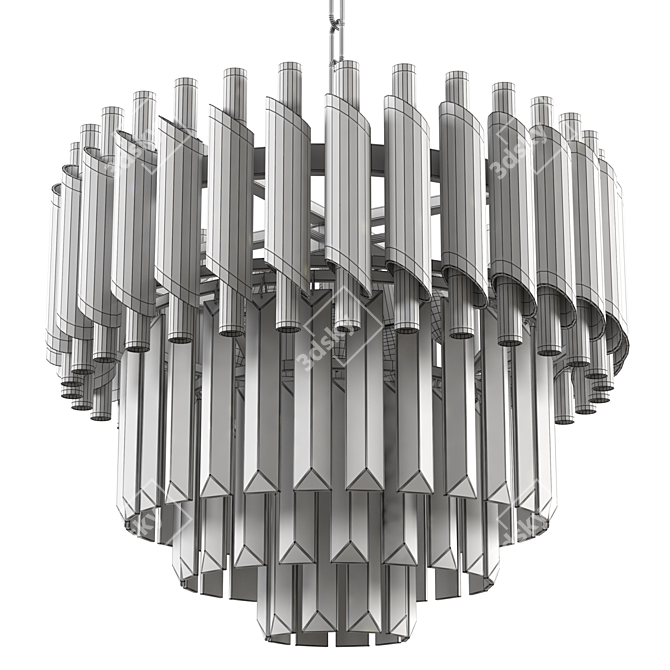 Elegant Raindrop Crystal Chandelier 3D model image 3