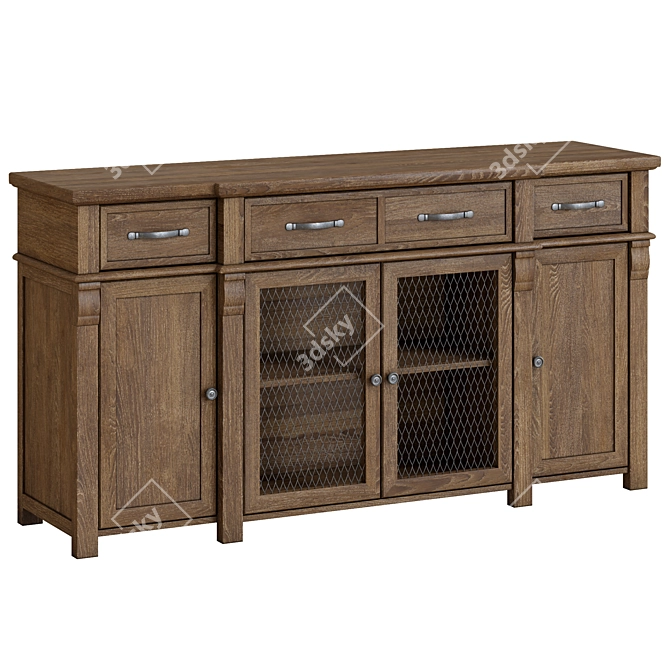 Wexford Buffet: Elegant and Functional Dining Storage 3D model image 1