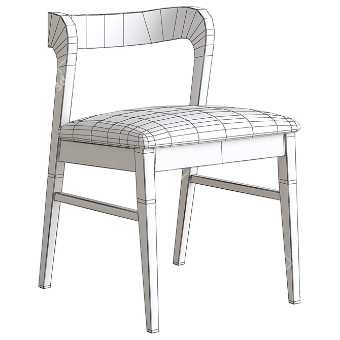 Modern Scandinavian Bjorn Dining Chair 3D model image 3