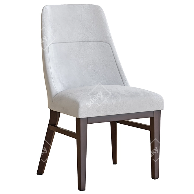 Modern Langston Armless Chair 3D model image 1