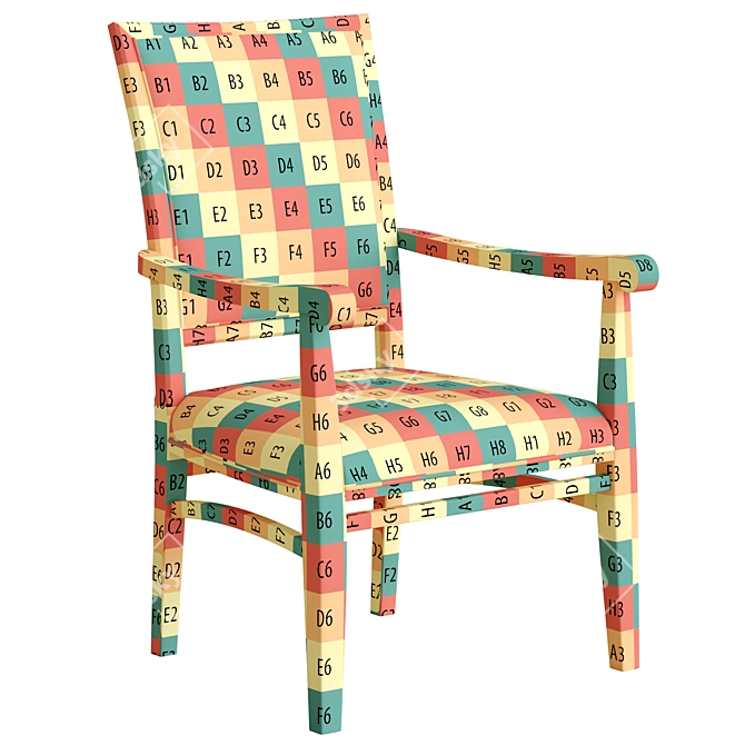 Plymouth Arm Chair: Stylish and Comfortable 3D model image 2