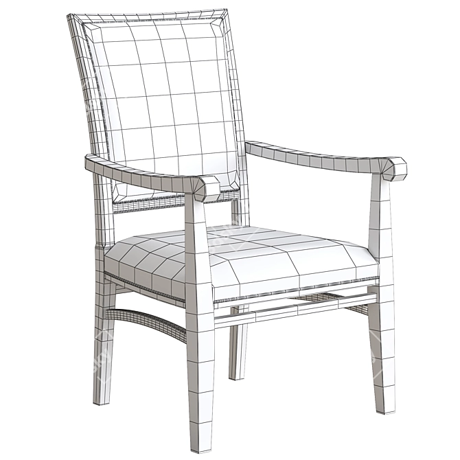 Plymouth Arm Chair: Stylish and Comfortable 3D model image 3