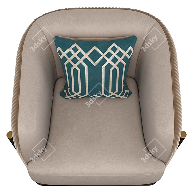 Oxford Armchair: Comfort and Style 3D model image 4