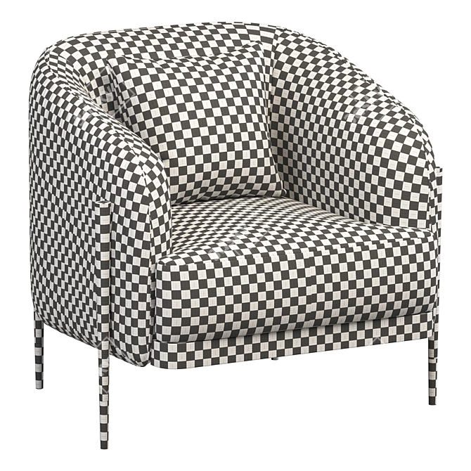 Oxford Armchair: Comfort and Style 3D model image 5