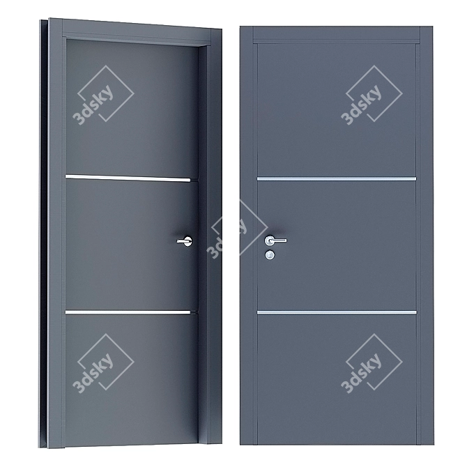 Elegant Essence Bedroom Door 3D model image 1