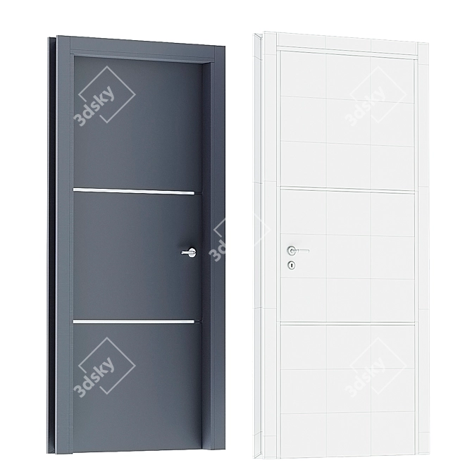 Elegant Essence Bedroom Door 3D model image 2