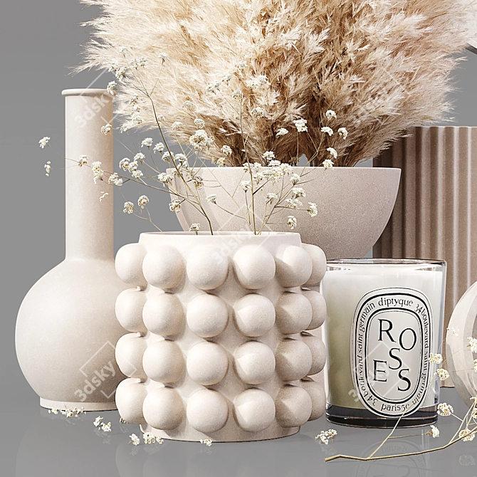 Elegant Decorative Set: Detailed and Versatile 3D model image 2