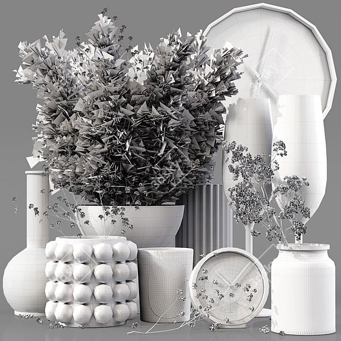 Elegant Decorative Set: Detailed and Versatile 3D model image 5