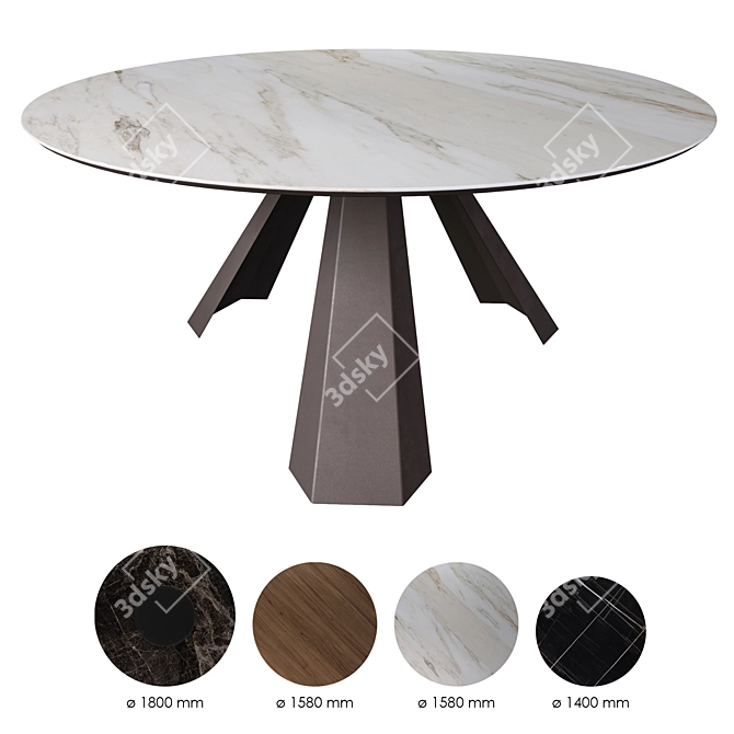 Elegant Eliot Round Table: Luxury Design 3D model image 1