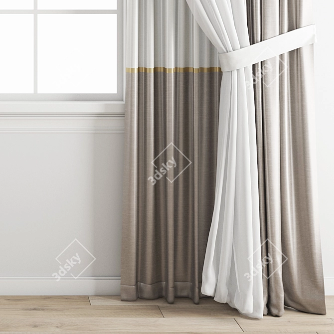 Premium Polygonal Model - Curtain 437 3D model image 4