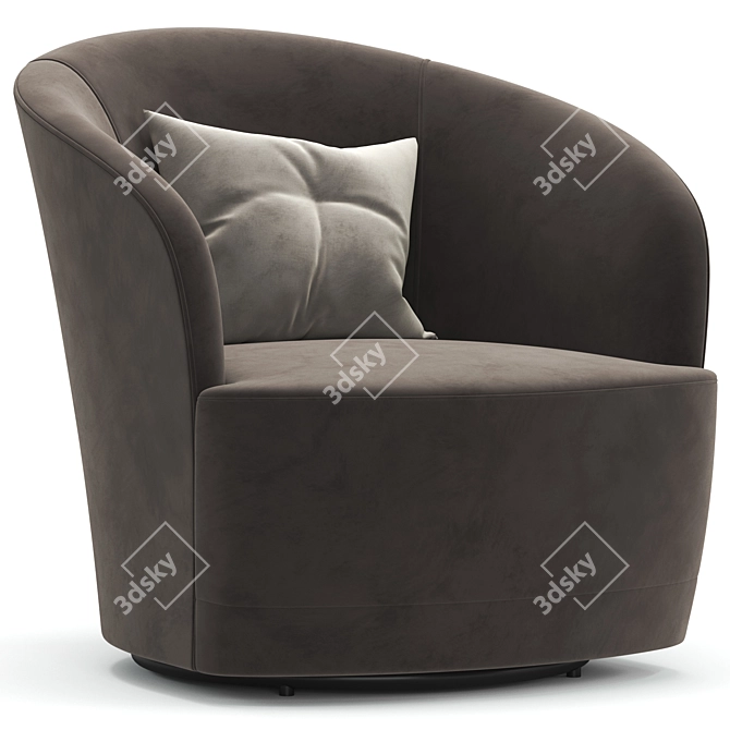 Infinity Swivel Chair: Sleek Design, Ultimate Comfort 3D model image 3