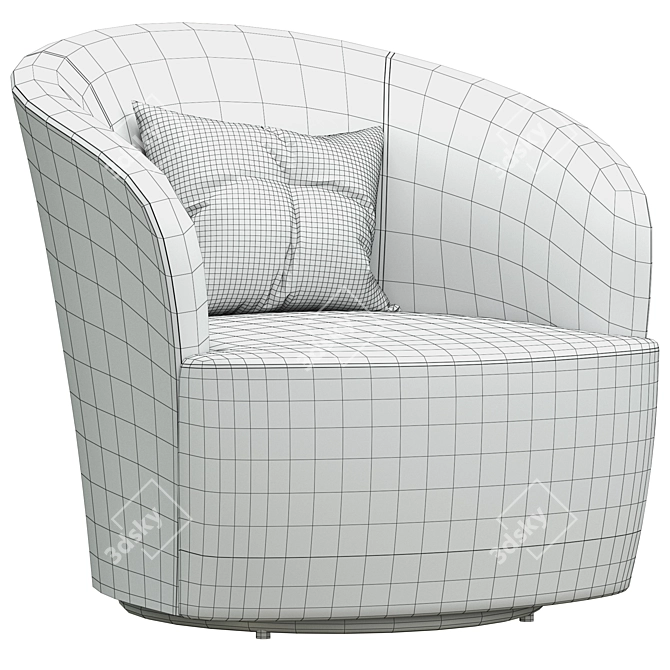 Infinity Swivel Chair: Sleek Design, Ultimate Comfort 3D model image 5