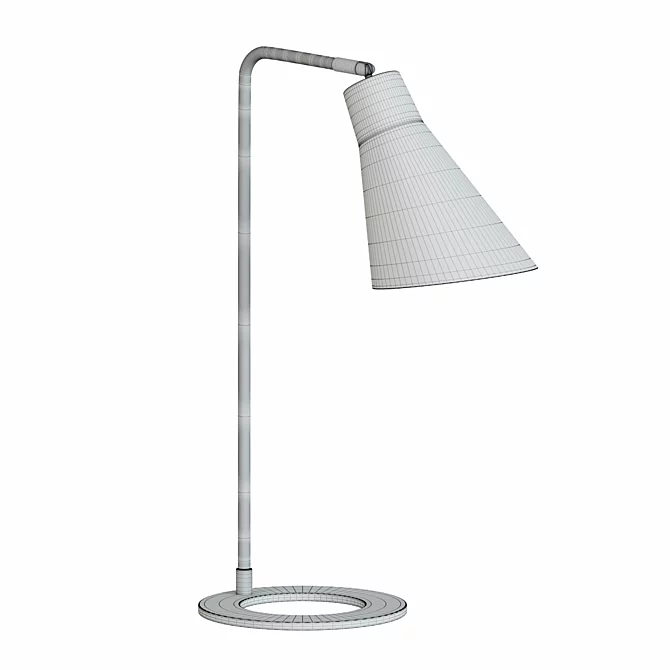 Sleek Modern Gary Table Lamp 3D model image 3