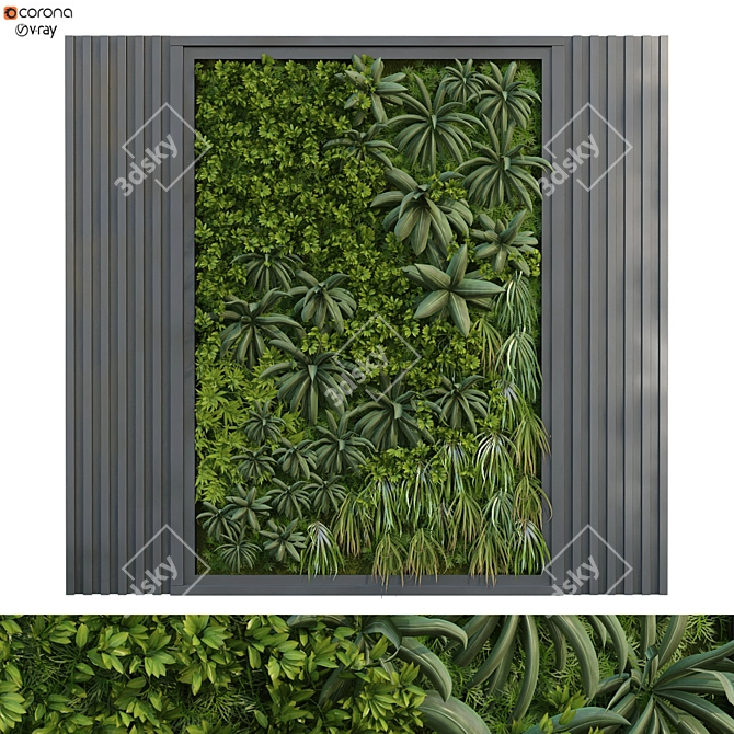 GreenWall 262: Vertical Plant Set 3D model image 1