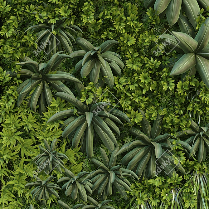 GreenWall 262: Vertical Plant Set 3D model image 6