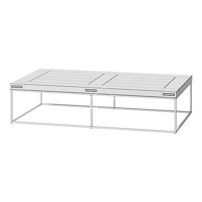 Pottery Barn Malcolm 72" Coffee Table 3D model image 2