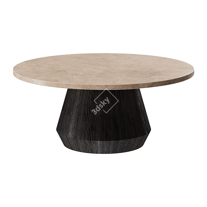 Elegant Round Coffee Table 3D model image 1