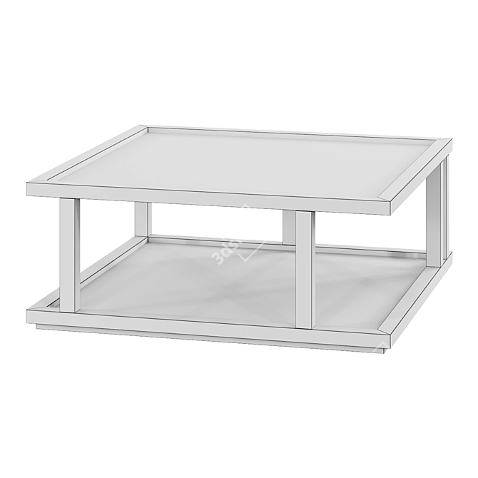 Sleek Square Coffee Table 3D model image 2