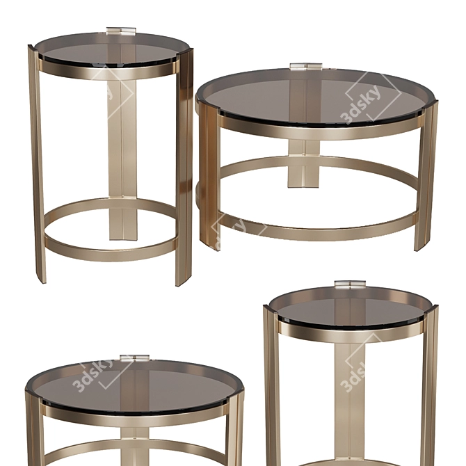 Golden Glow Coffee Table 3D model image 1