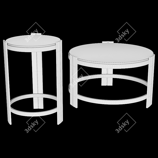 Golden Glow Coffee Table 3D model image 4