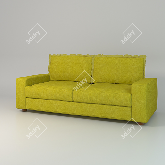 Green Soft Sofa 3D model image 1