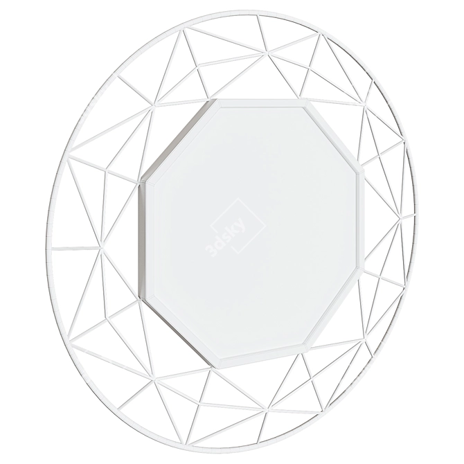 Sophisticated Cassano Wall Mirror 3D model image 2