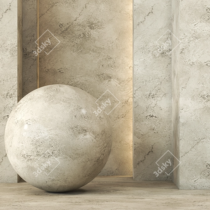 Seamless Marble Texture - 4K Tileable 3D model image 1