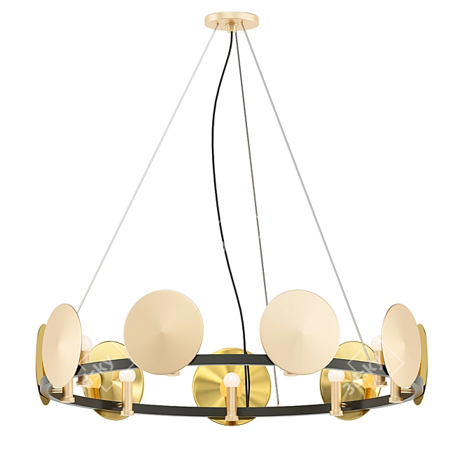 Elegant Dane Chandelier 3D model image 1